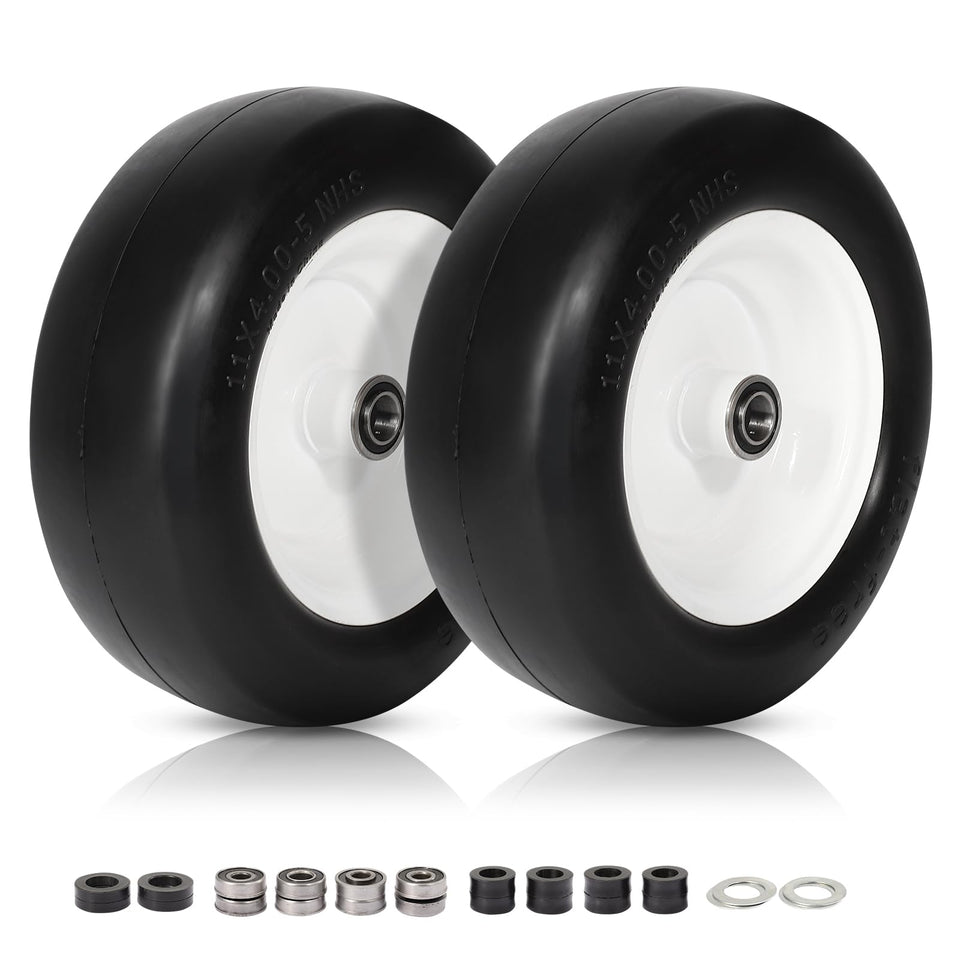 FAHKNS 11x4-5 solid lawn mower front assembly for smooth, puncture-free mowing