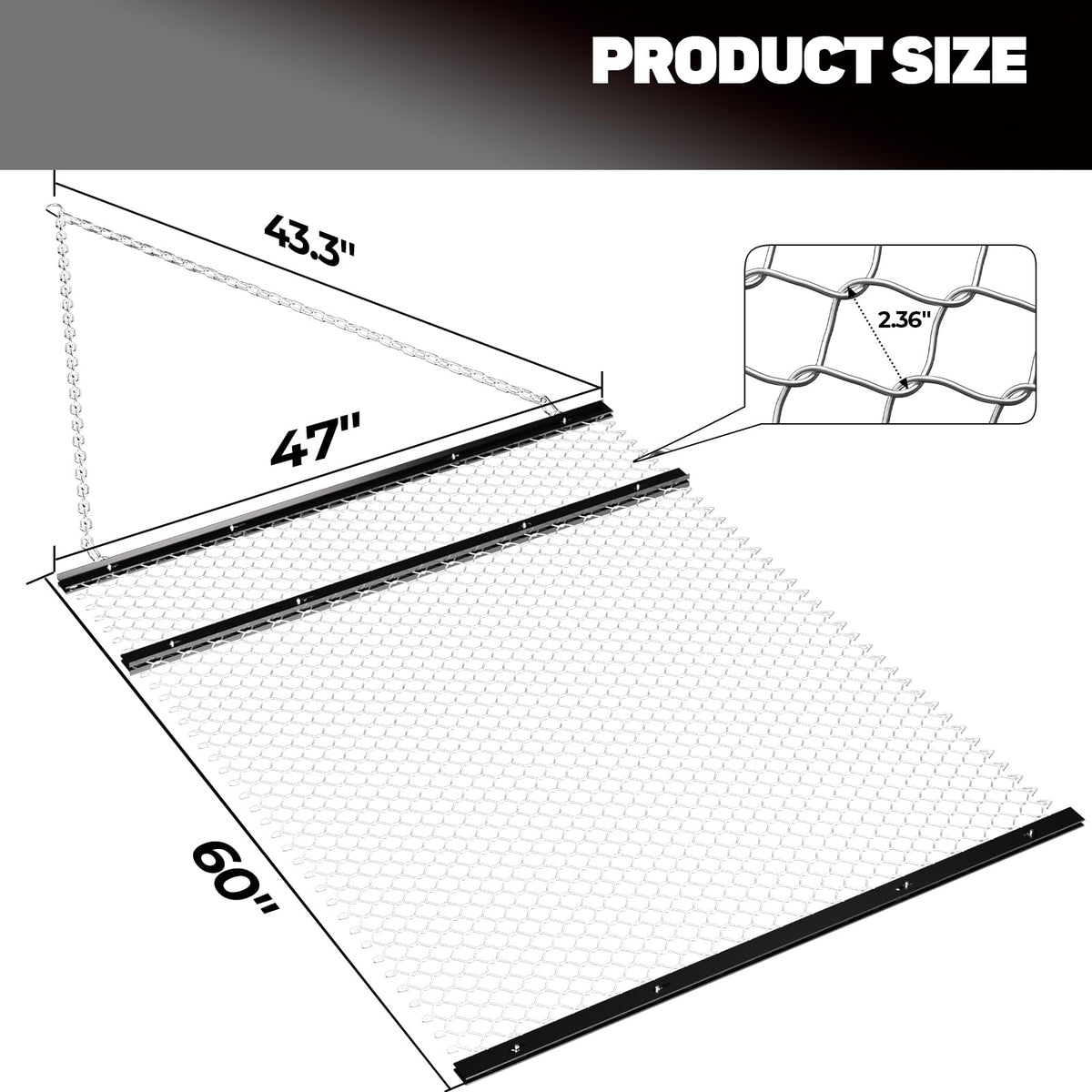 FAHKNS drag harrow rear pallet design prevents warping in tough conditions