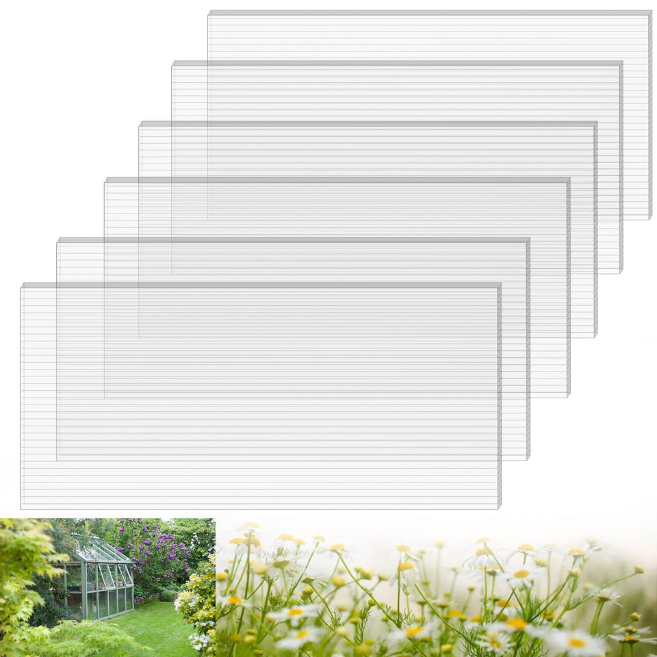 FAHKNS greenhouse panels 4x2-032in offer clear light and durable garden protection