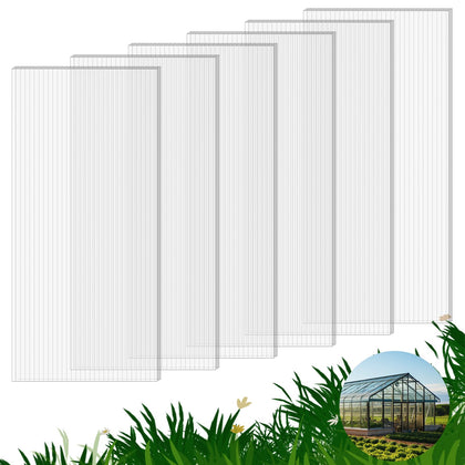 FAHKNS greenhouse panels 4x2x0.16 twin-wall offer sturdy clear coverage for year-round gardens.