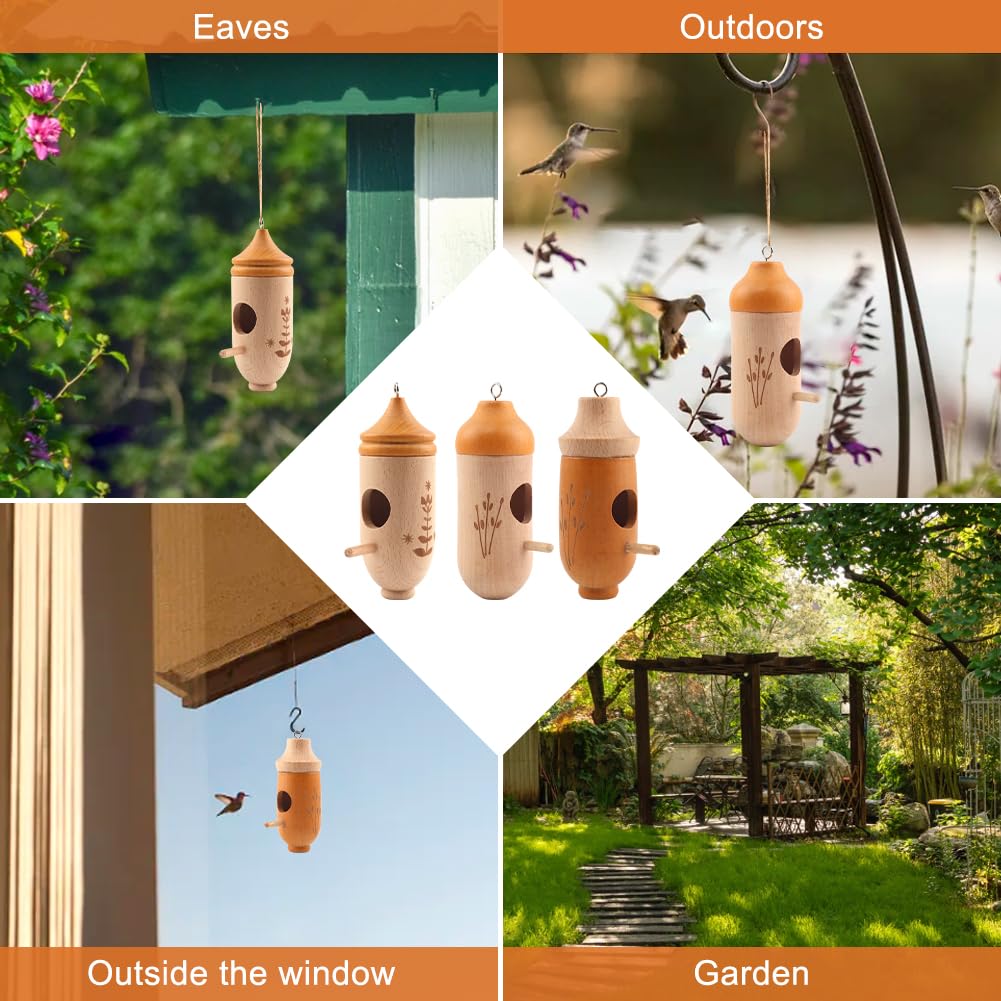 FaHuoJiuKa hummingbird house suited for indoor decor as a garden-inspired accent.