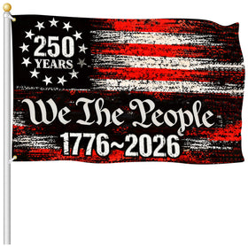 Faiclrr 250th anniversary flag design with We The People for outdoor display