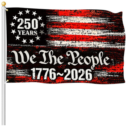 Faiclrr 250th anniversary flag design with We The People for outdoor display