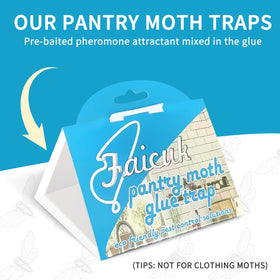 Faicuk pantry traps placed on shelf to reduce moth activity in dry foods