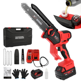 FaiMala 2026 upgraded 8-inch chainsaw in action for efficient pruning.