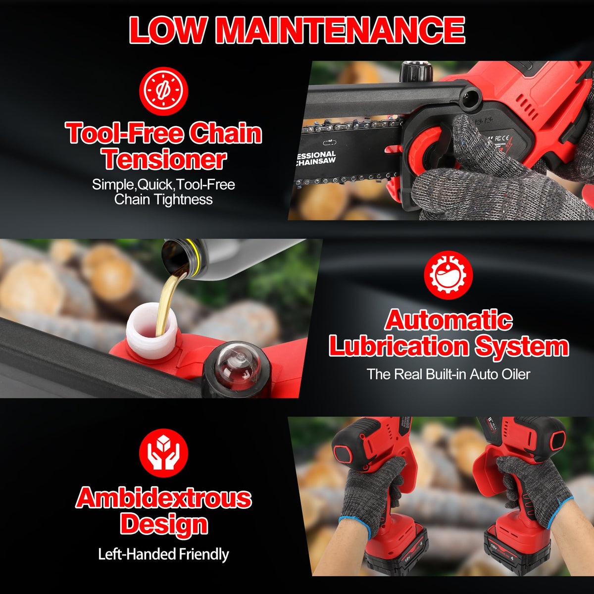 FaiMala front chain brake system provides immediate safety.