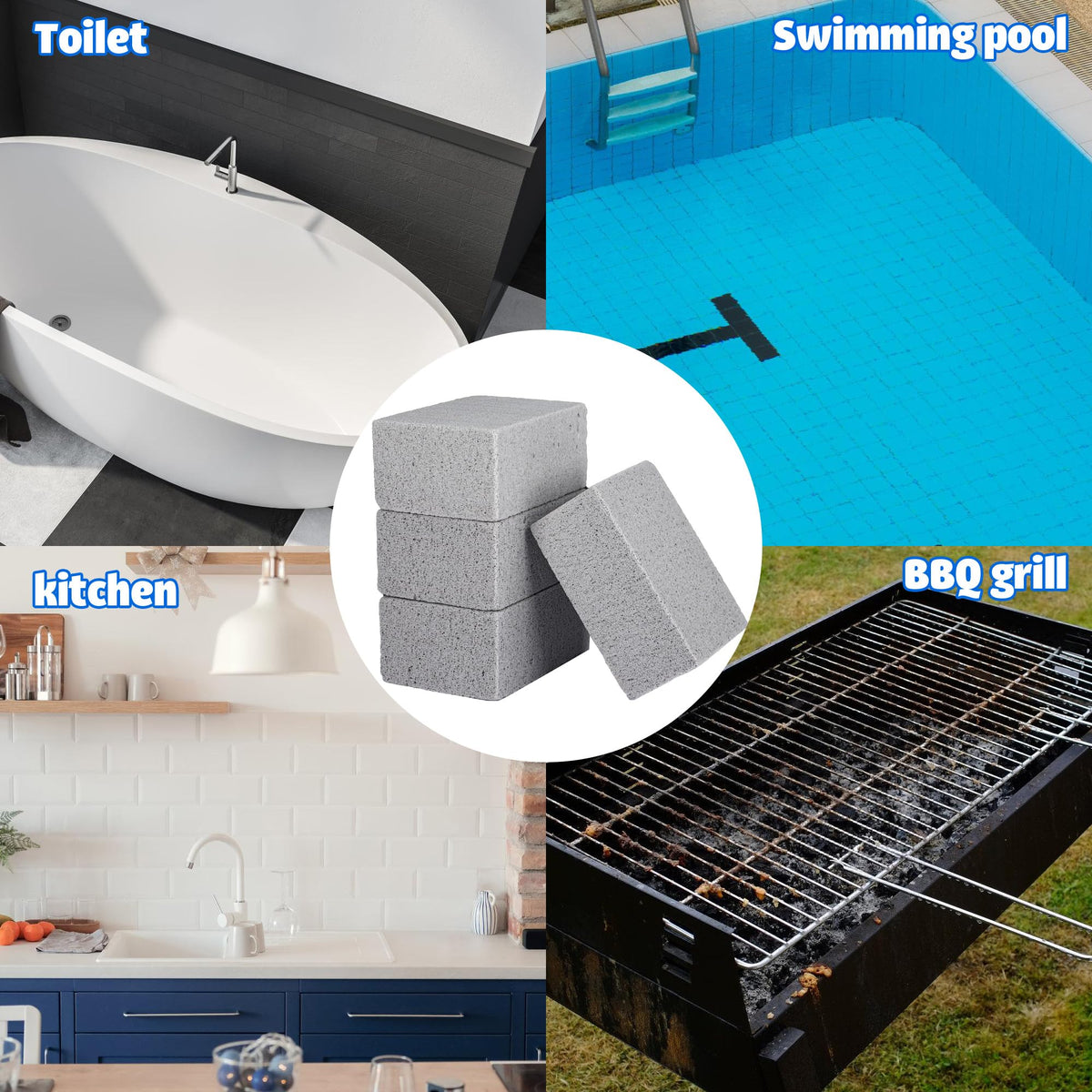 Fairooth packaged pool cleaning stones for easy storage and use