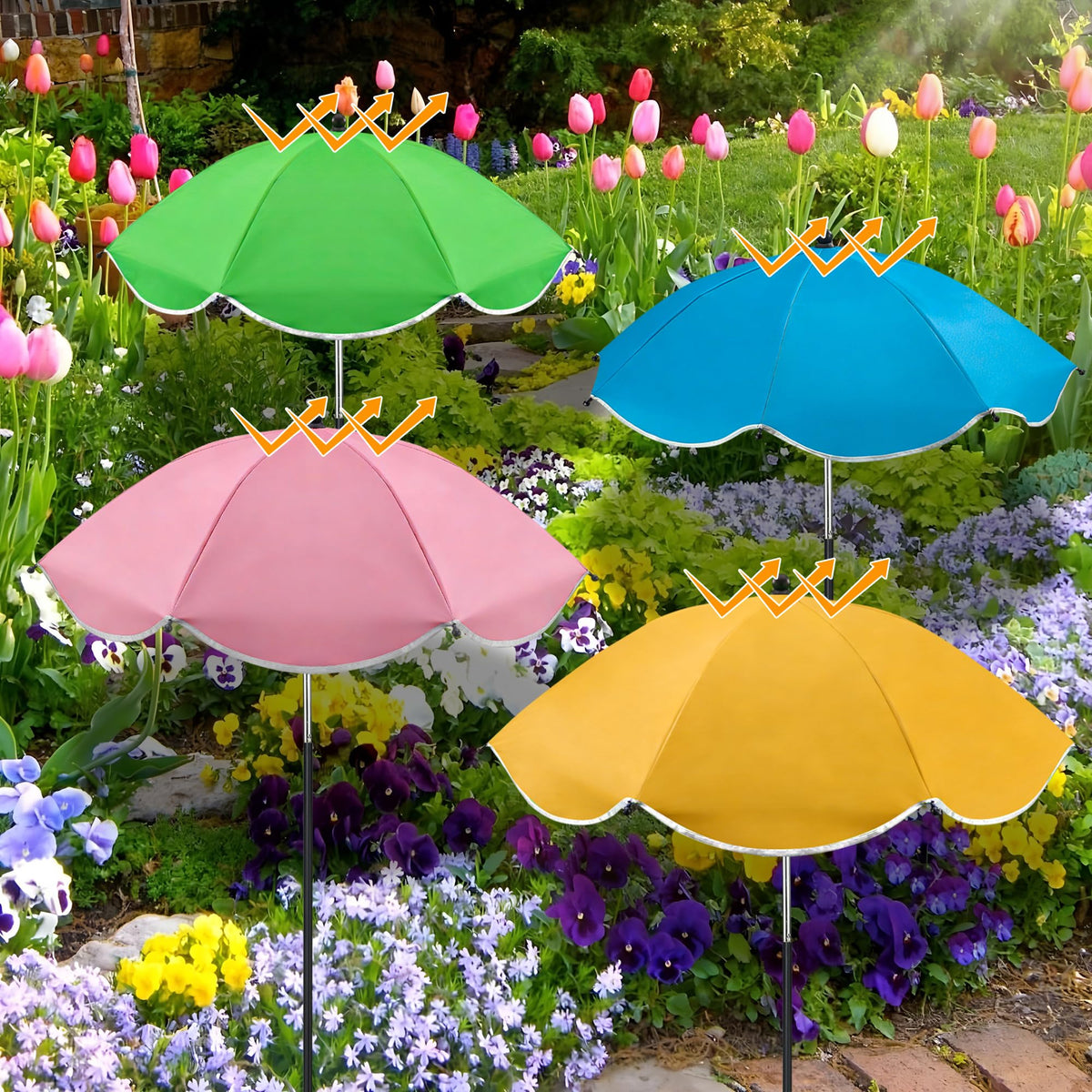 Fairooth plant umbrella colorful design enhances patio aesthetics