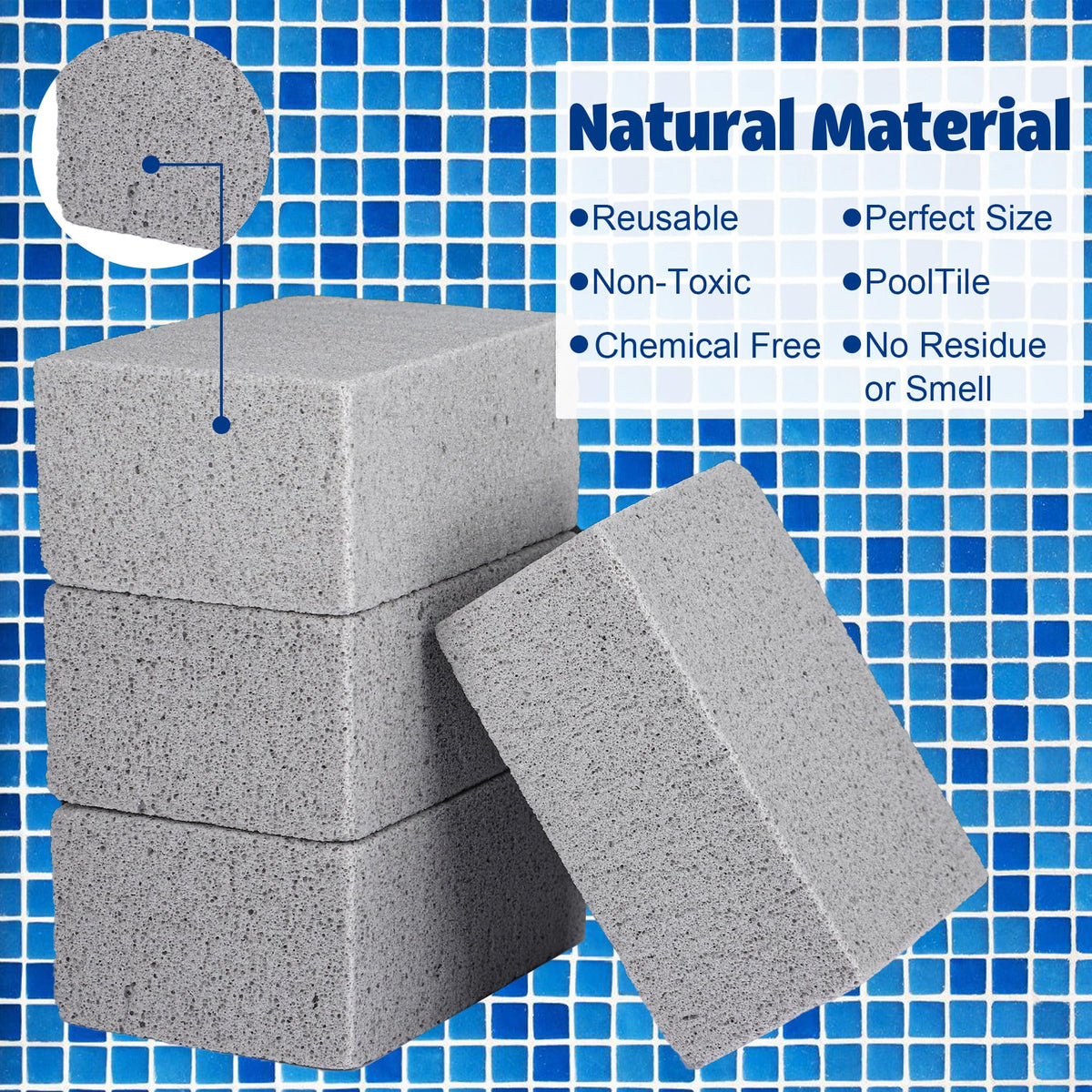 Fairooth dense pumice block for durable cleaning and grout care