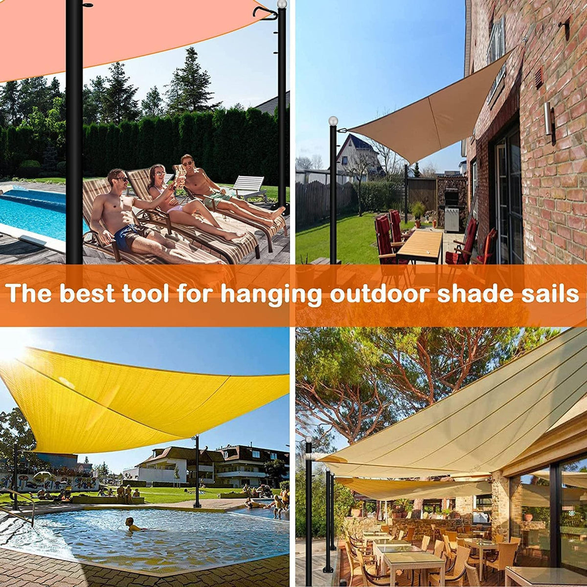 Fairyrain 10ft poles with all-threaded link prevent wobble and gaps