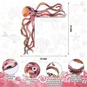 FairySandy doorframe octopus pink-orange decor hangs easily for quick entryway upgrade
