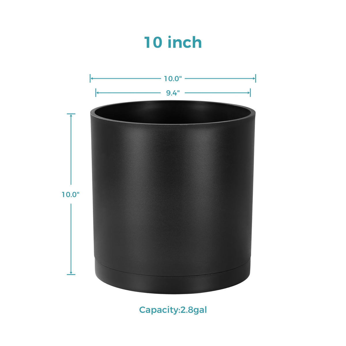 FaithLand thick-walled PP planter close-up shows durability and smooth matte finish.