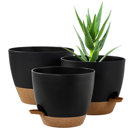 FaithLand 10-inch self-watering planter pot for easy indoor plant care.