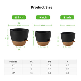 FaithLand 9-inch self-watering planter pot for low-maintenance herbs.