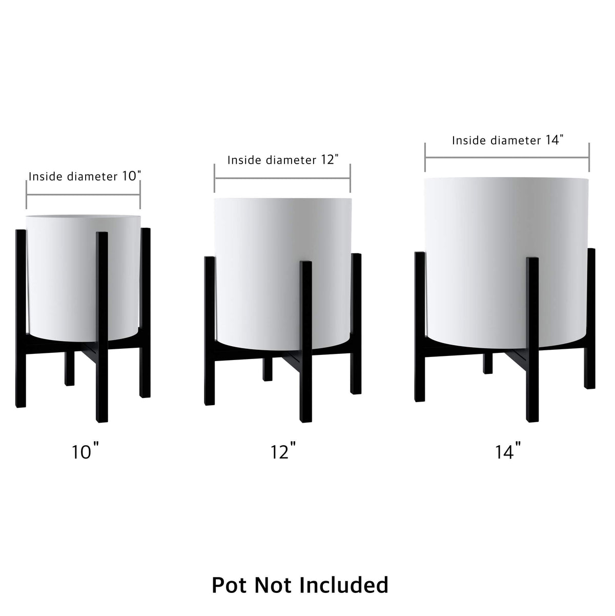 FaithLand mid-century stand close-up showing matte black coating weather resistance