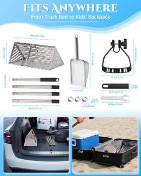 FAITIO Sand Flea Rake marine-grade stainless steel resists saltwater corrosion