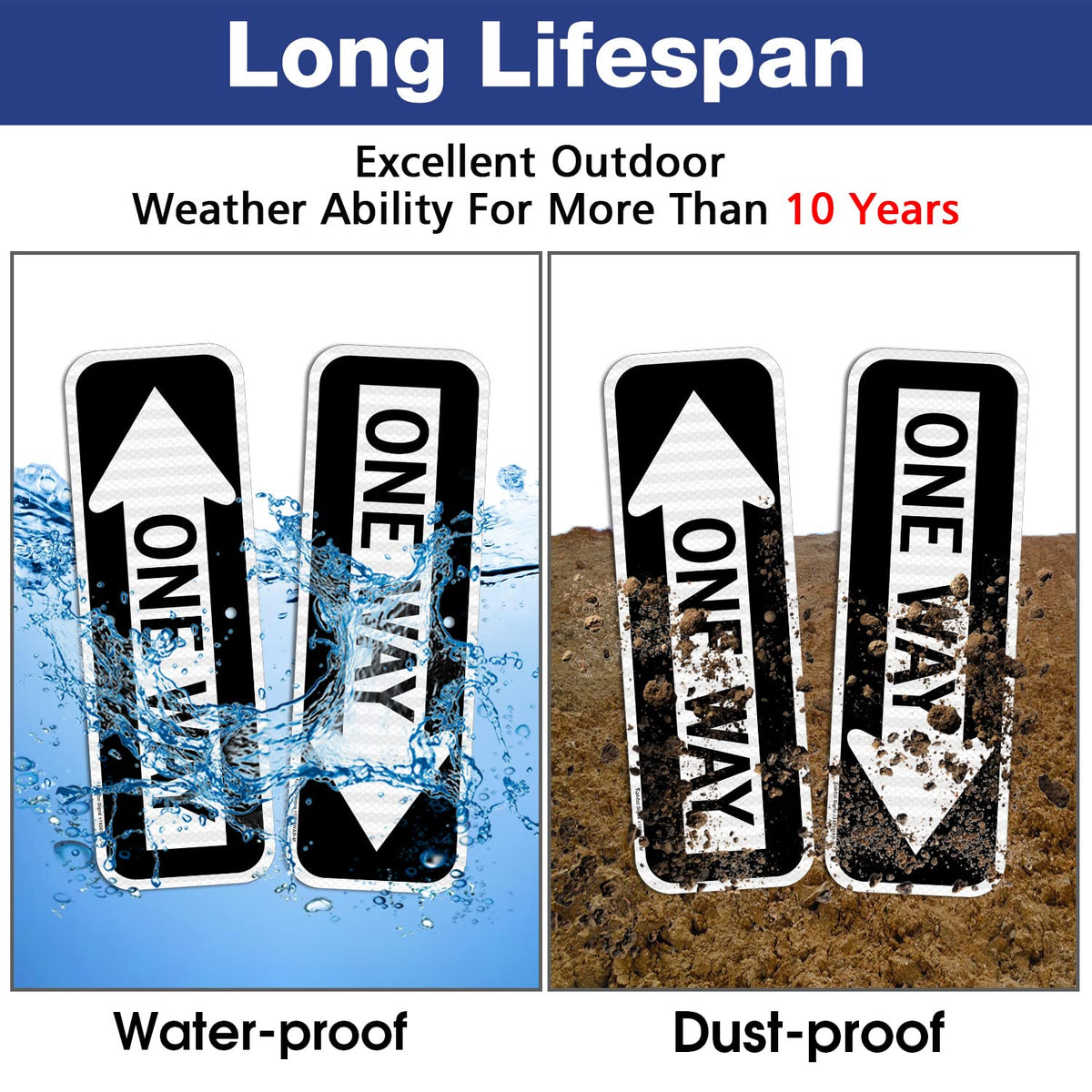 Faittoo 18x6 inch two-hole mount sign for easy installation.