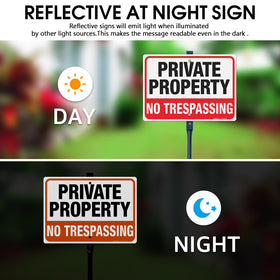 Faittoo 54-inch stake anchors sign securely for outdoor mounting