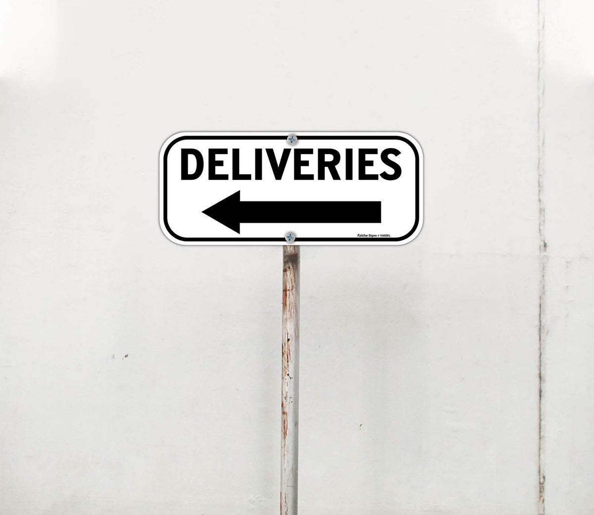 Faittoo 14x6 Deliveries Sign guides deliveries clearly from distance.