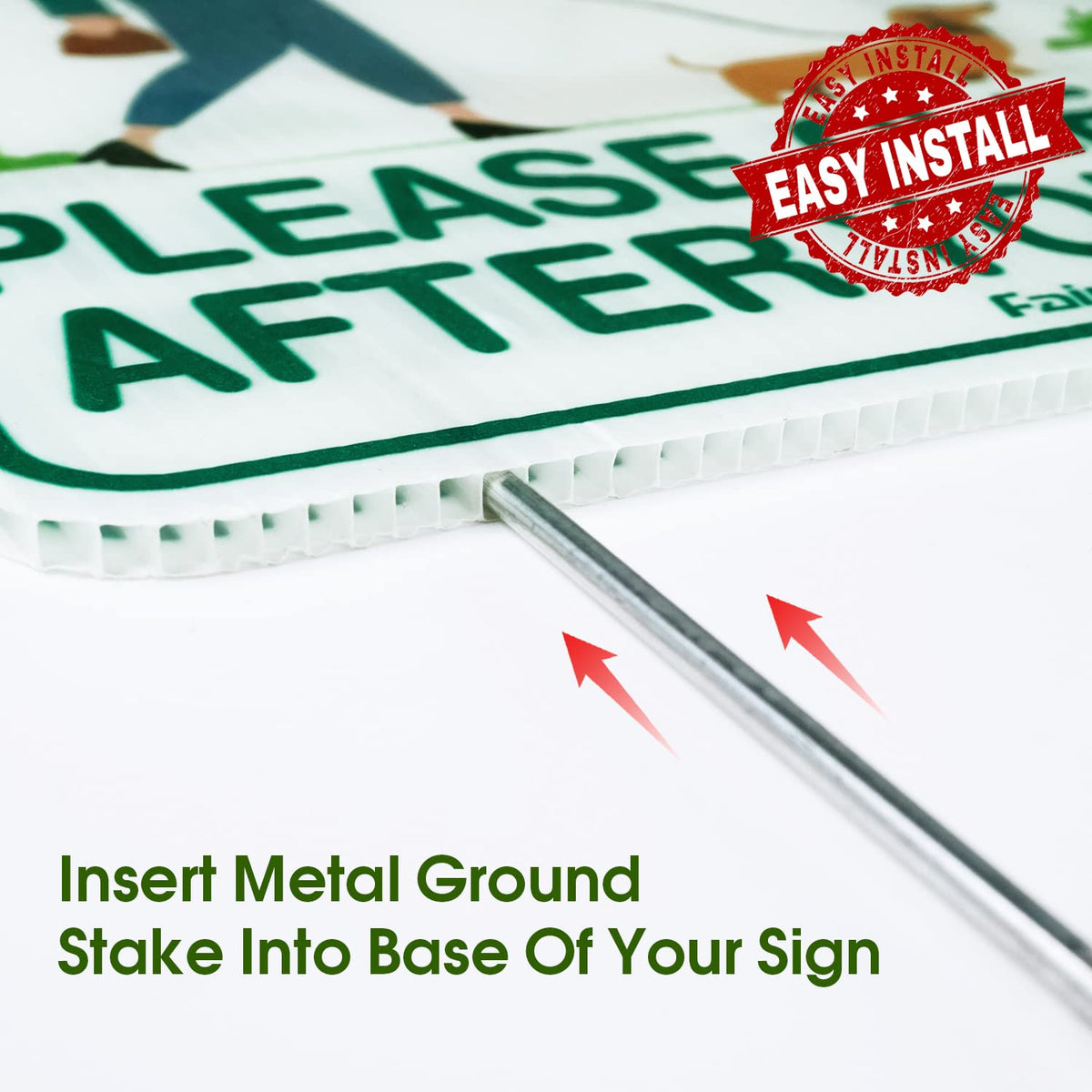 Faittoo easy-to-install signage helps you mount signs effortlessly.