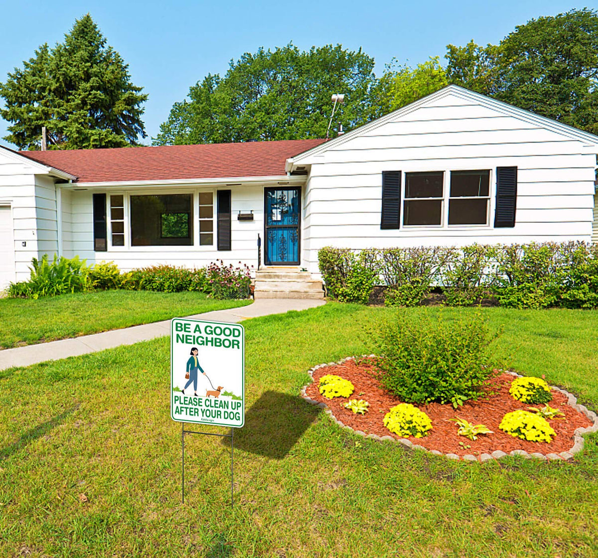 Faittoo four-pack No Poop Signs boost in-yard awareness.