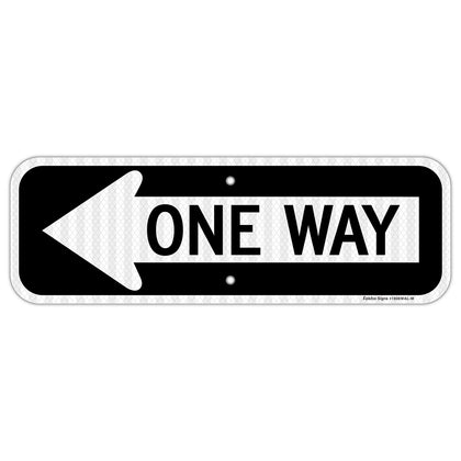 Faittoo one-way sign with left arrow increases visibility at a glance