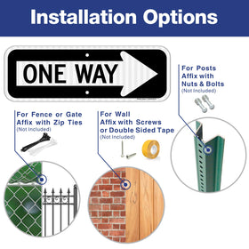 Faittoo sign with pre-drilled holes enables quick mounting on walls, fences or posts