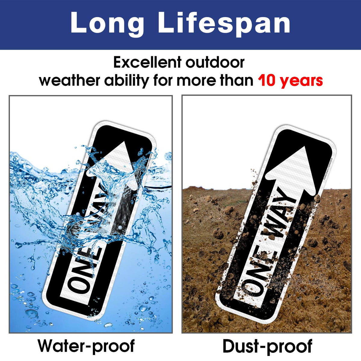Faittoo weather-resistant sign endures outdoor conditions for long-lasting visibility