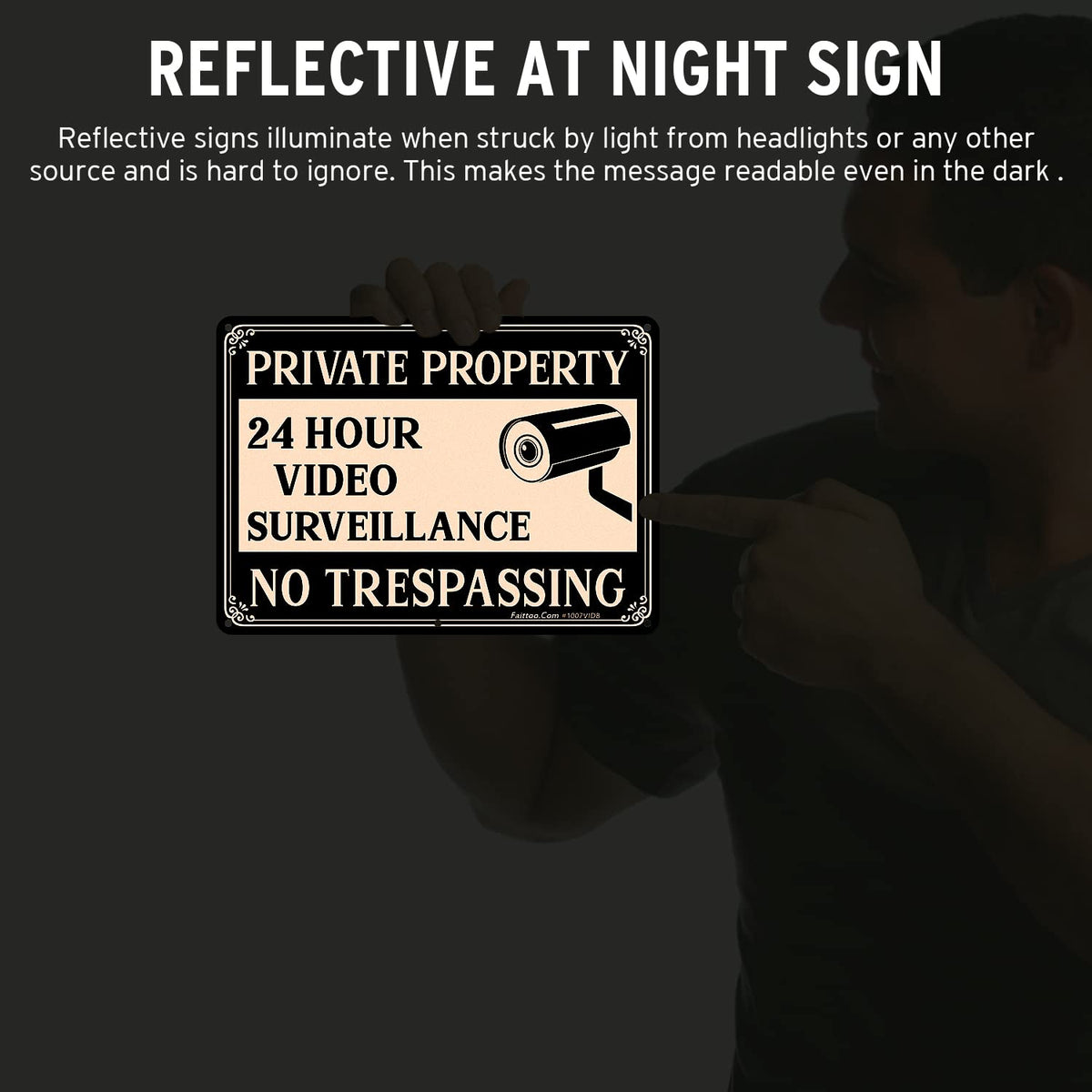 Faittoo weather-resistant outdoor sign endures rain and sun across years.