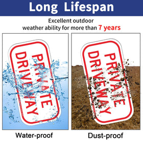 Faittoo durable ink on aluminum prevents fading in sun and rain.