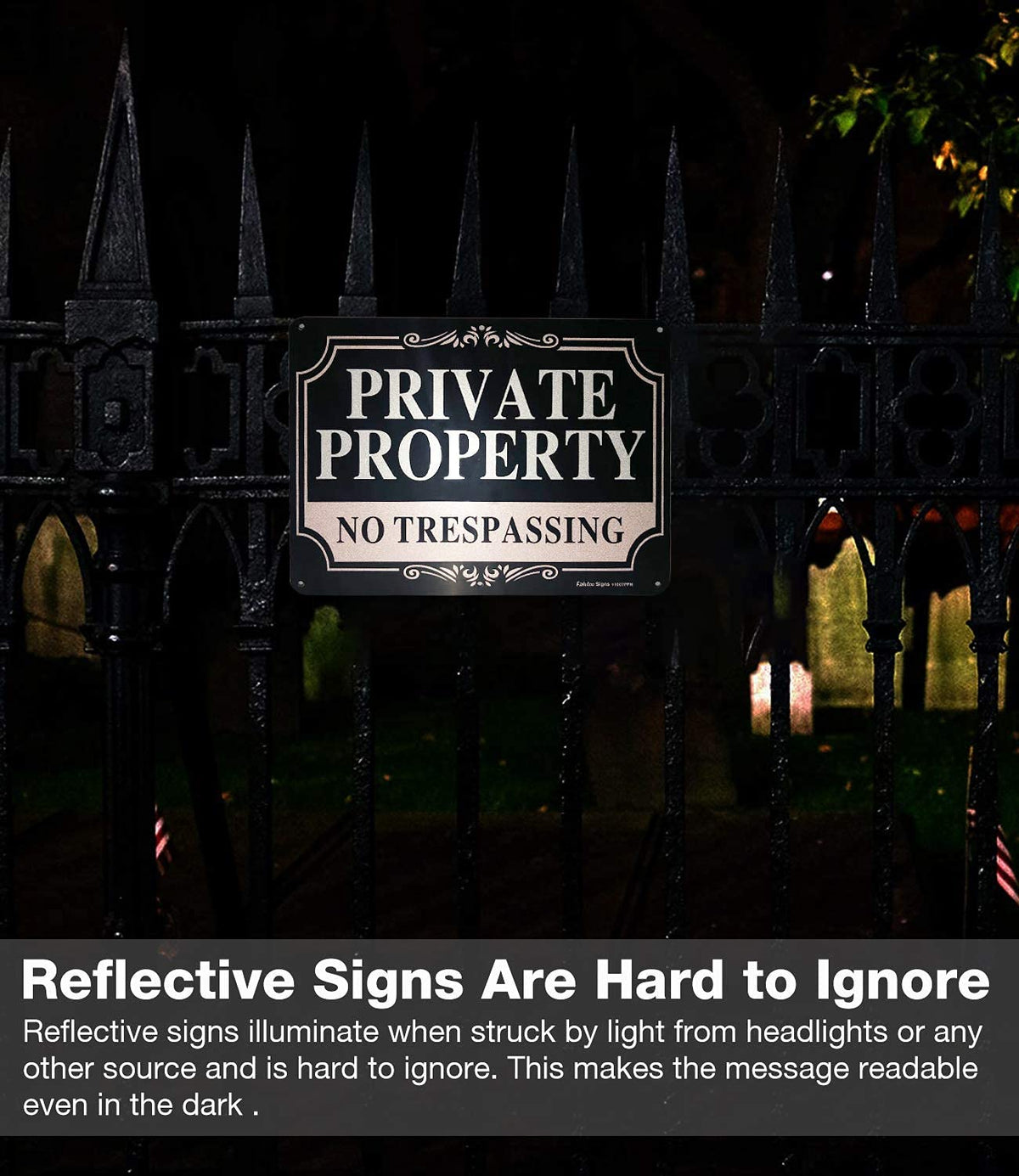 Faittoo privacy property sign pack 4 ready for mounting on multiple surfaces
