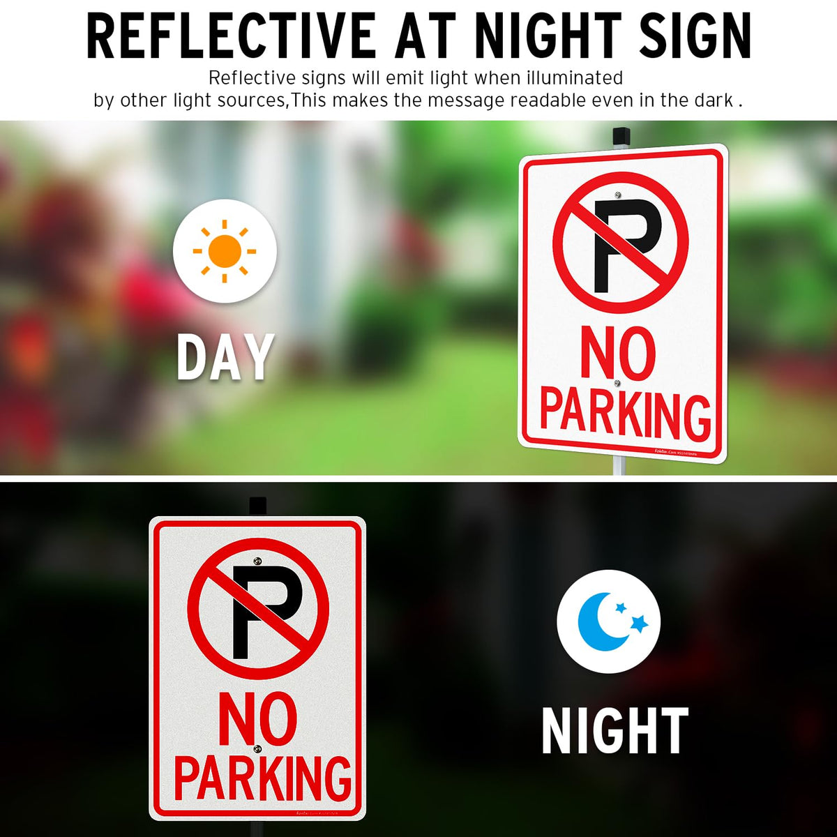 Faittoo reflective lettering boosts night readability from headlights