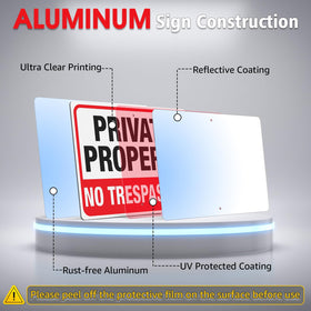 Faittoo rustfree aluminum sign remains bright in sun and rain