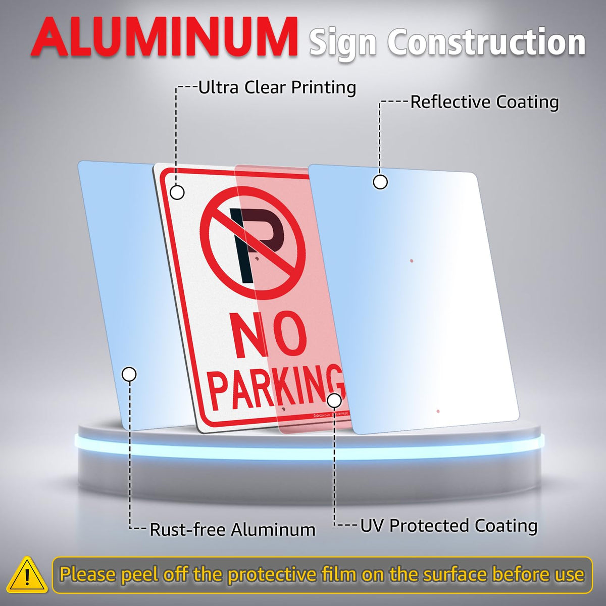Faittoo 14x10 sign face delivers high visibility from a distance.