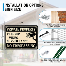 Faittoo video-surveillance-sign for outdoor use improves visibility in low light.