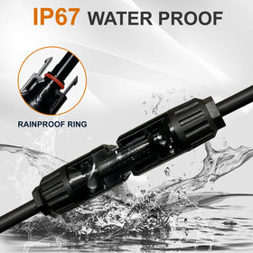 Faiwaycle connector rated 20A and 1000V for safe, versatile solar setups.