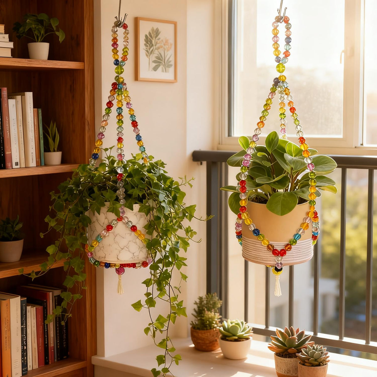 FALESHOS easy install: hangers fit pots 3 to 6 inches.