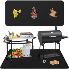 Falezern under-grill mat 48x30 protecting deck from grease and spills.