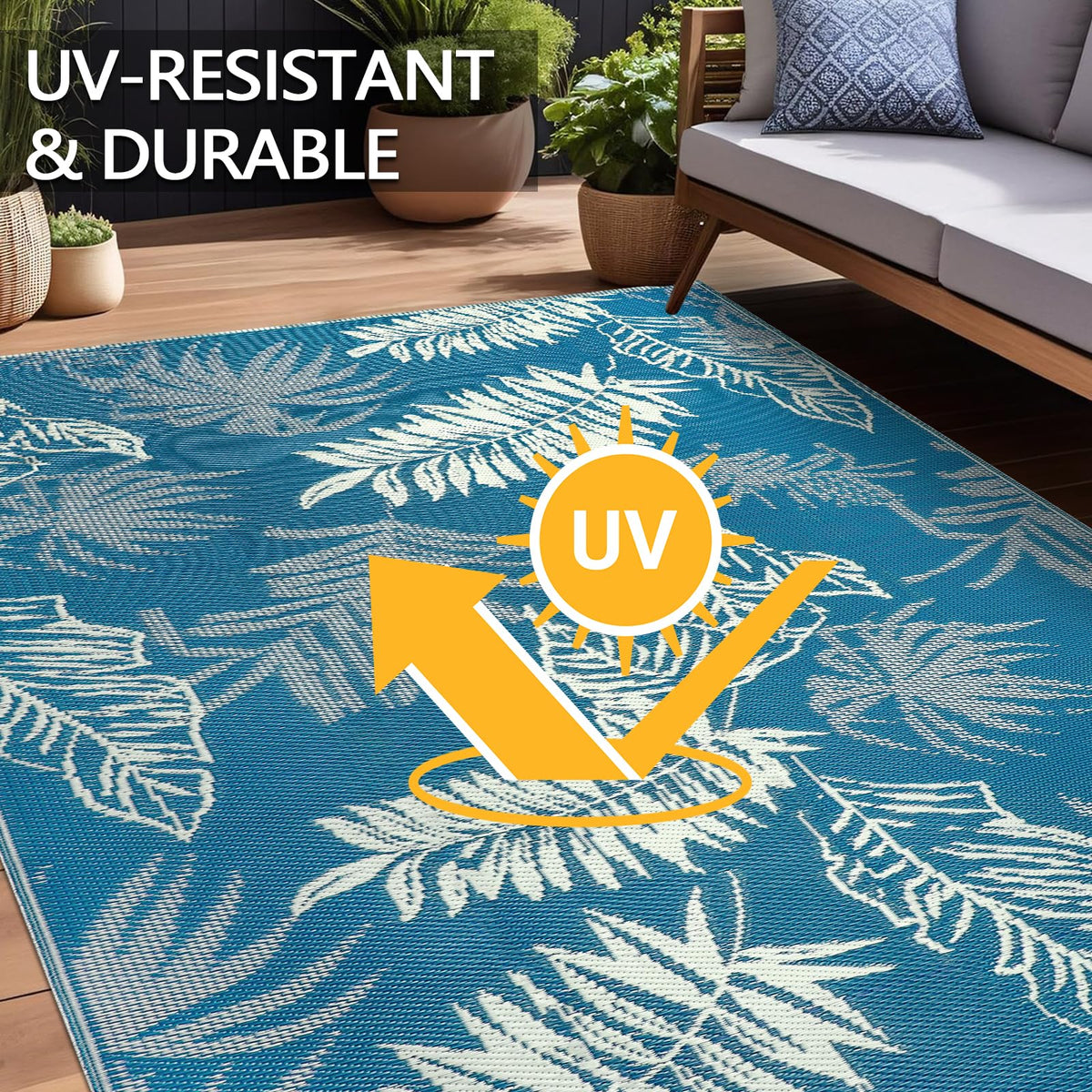 Falflor portable foldable rug with carry bag for trips.