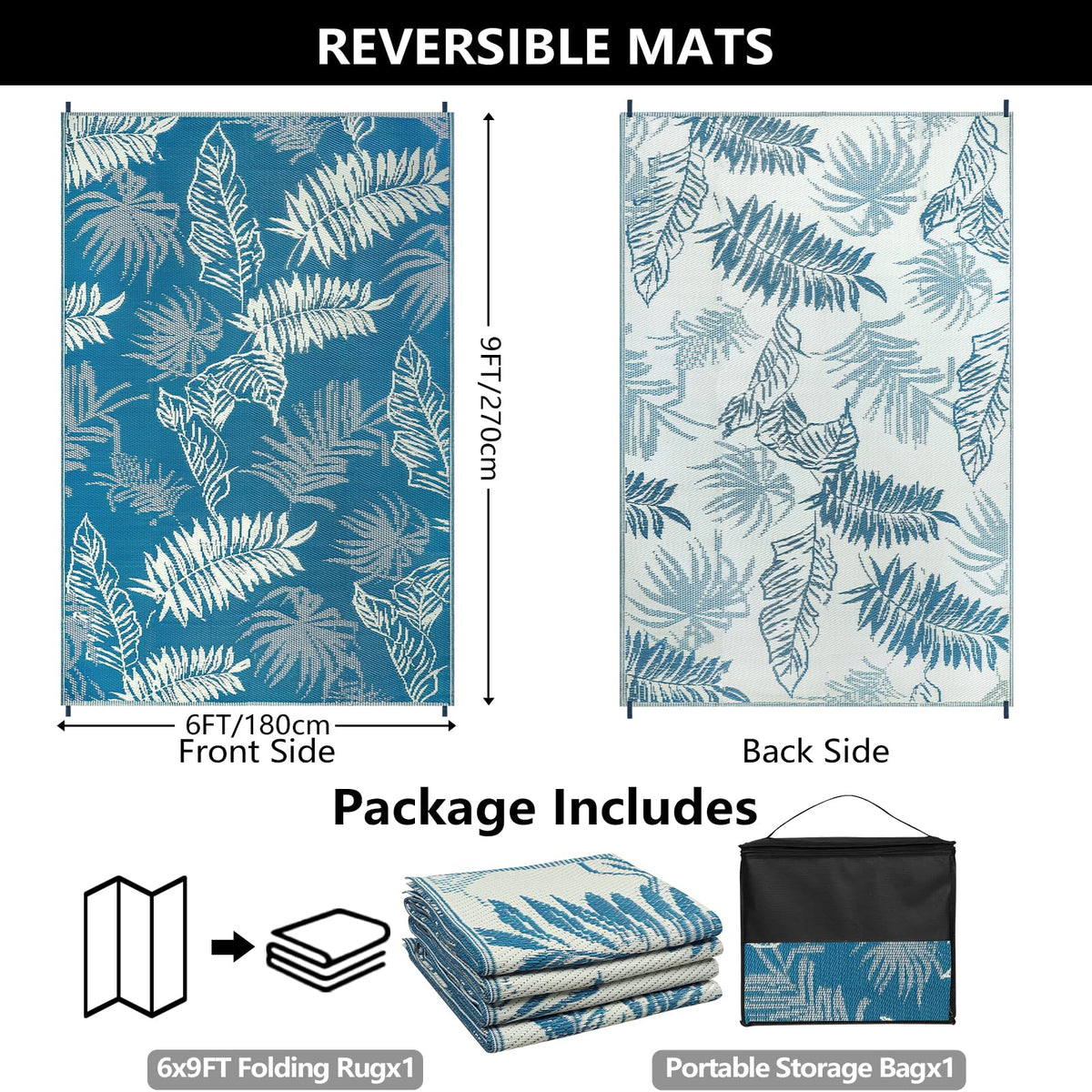 Falflor waterproof outdoor rug resists spills and wipes clean after rain.