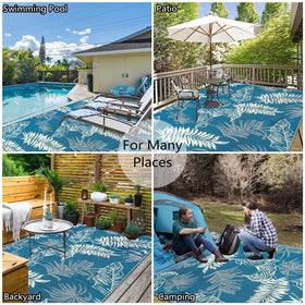 Falflor weather-resistant rug suitable for porch, balcony, and garden.