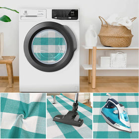 Fallovea plaid rug makes a thoughtful housewarming gift for stylish entryways.