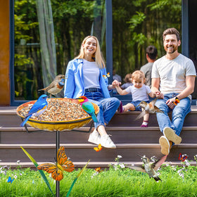 Falostwer retro carved butterfly and leaves design enhances garden aesthetics