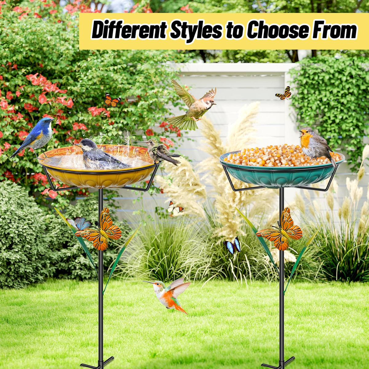 Falostwer yellow garden decor blends with patio and lawn