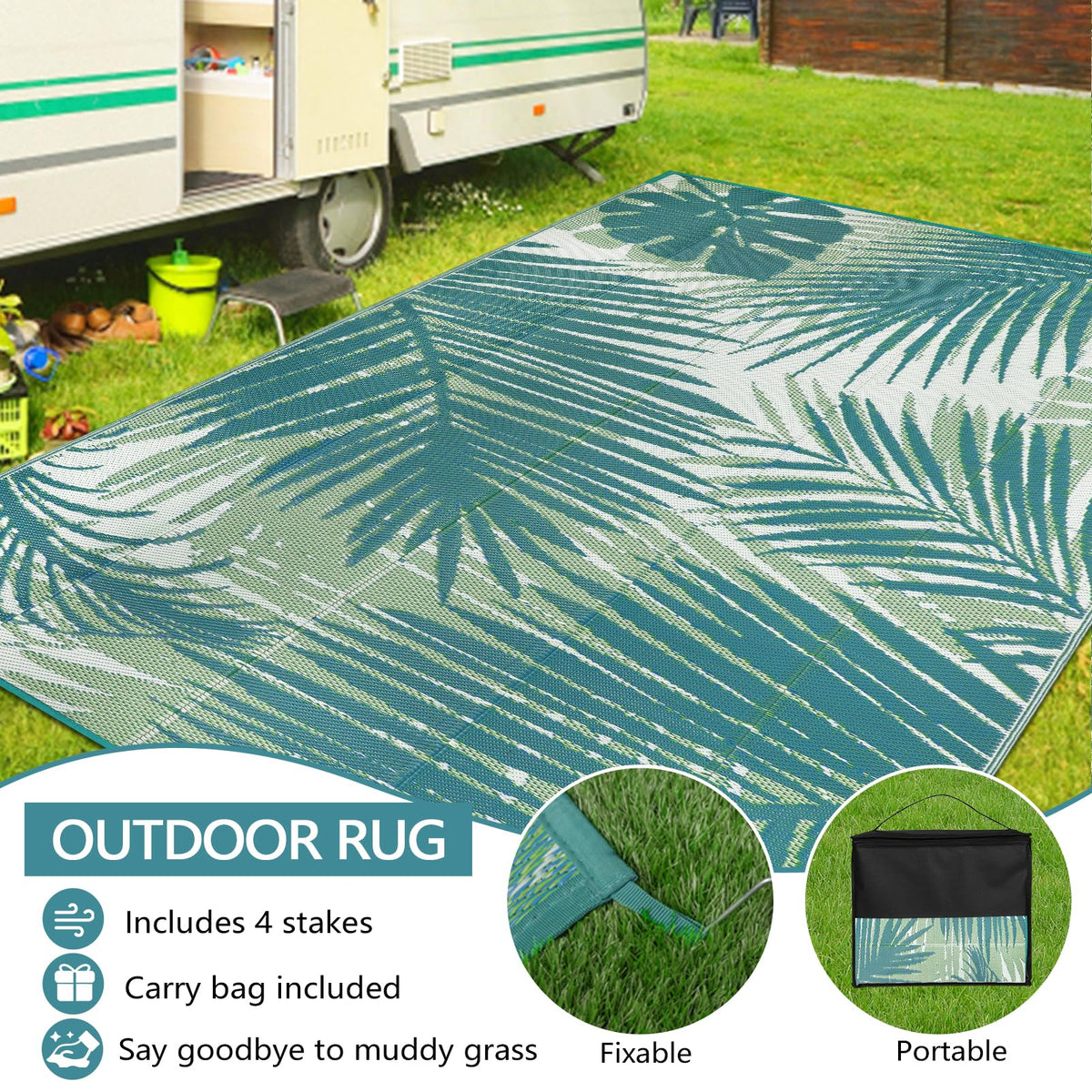 famibay quick-dry mat dries fast after washing or rainwater
