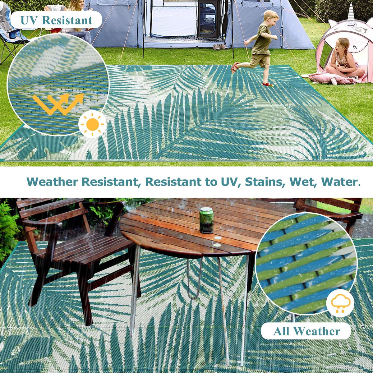 famibay patio rug doubles as a picnic blanket or yoga mat