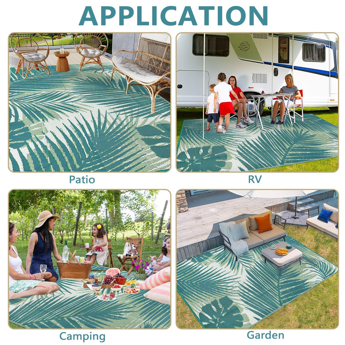 famibay durable rug suitable for RV trips and camping