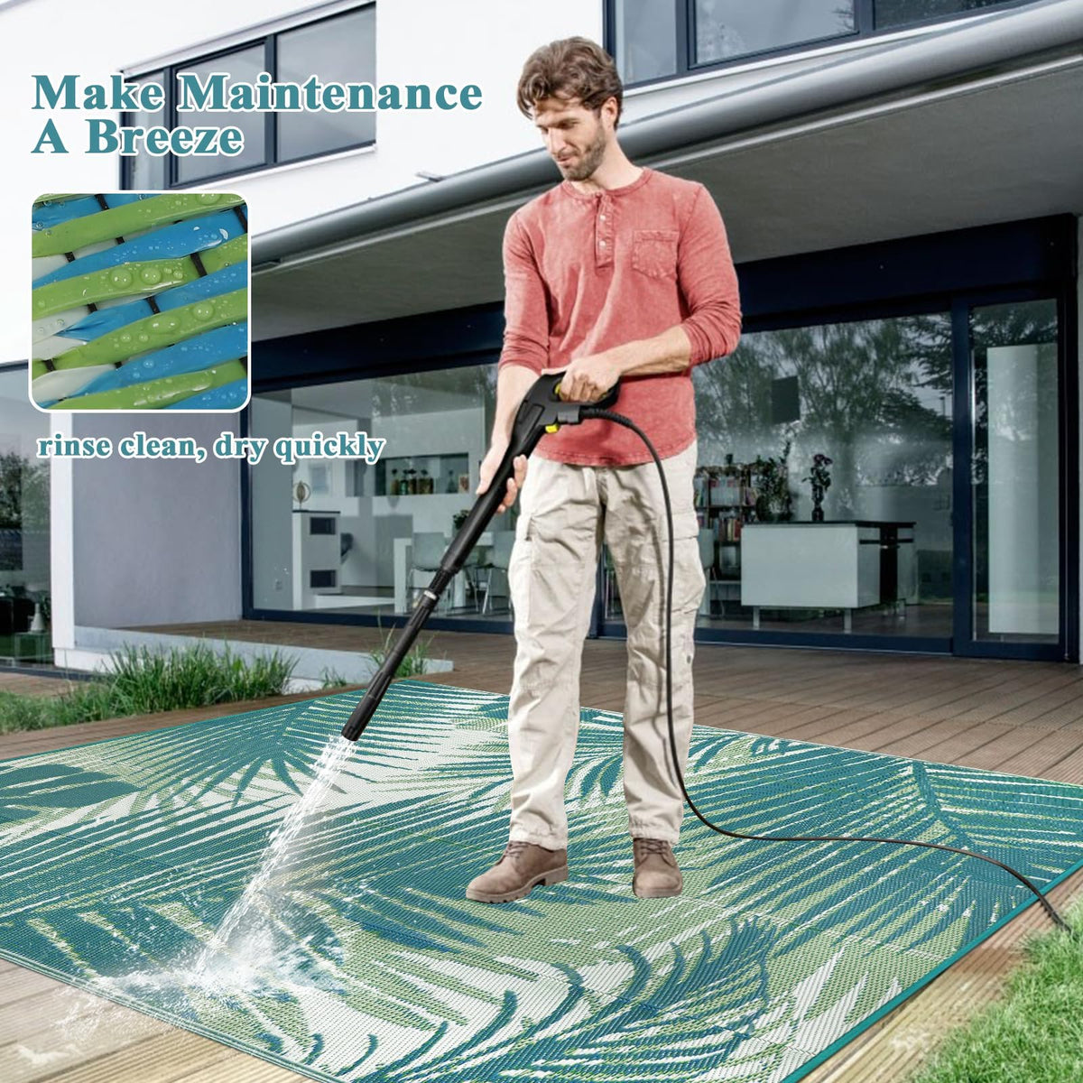 famibay waterproof rug resists stains and cleans easily