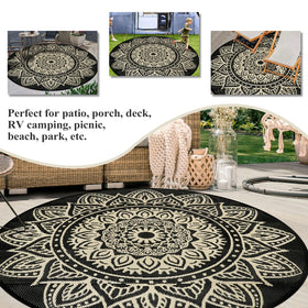 Famibay portable folding rug with carrying bag for easy transport.