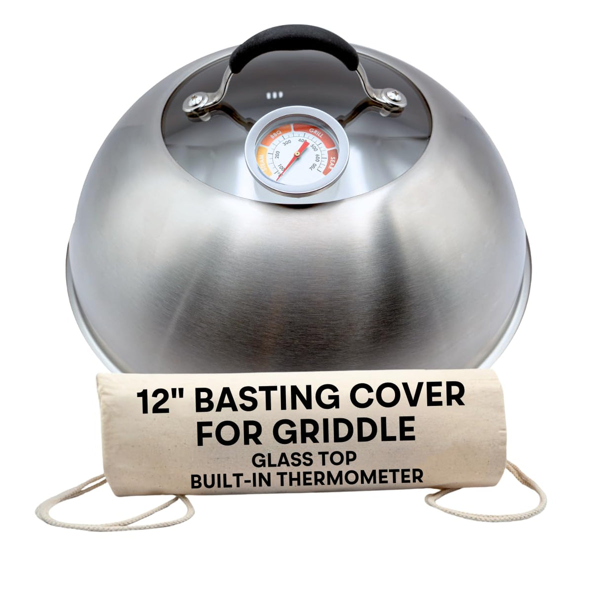 Family Counter basting cover with glass lid perfect for quick cheese melts on burgers